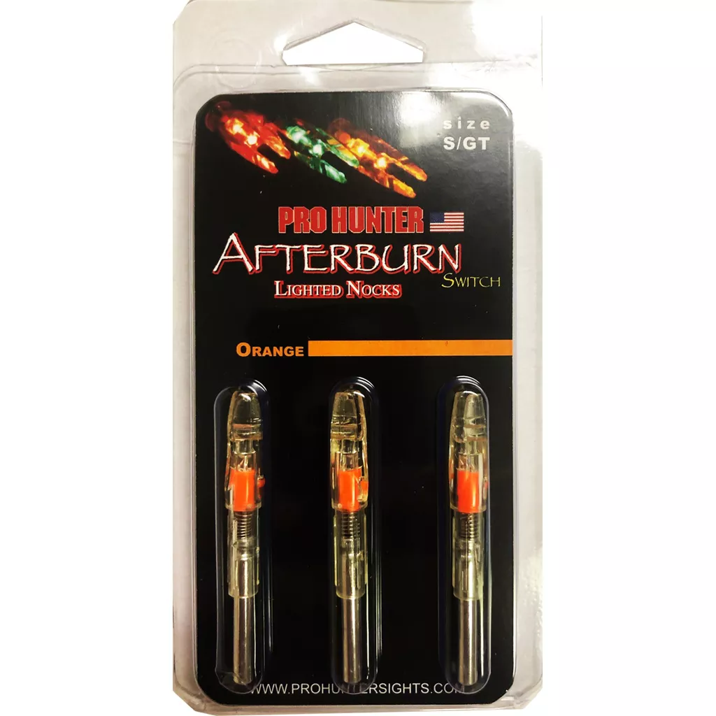 GWS Lighted Nocks Orange S - 3 Pack for Archery