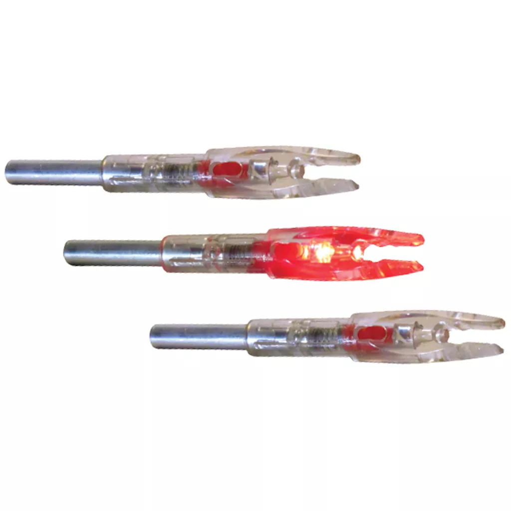 GWS Lighted Nocks Red S - 3 Pack for Archery