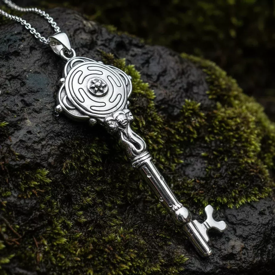 Hecate Key Necklace in Sterling Silver