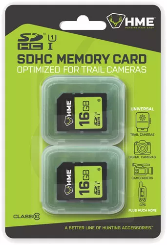 HME 16GB SD Memory Card - 2 Pack for Game Cameras