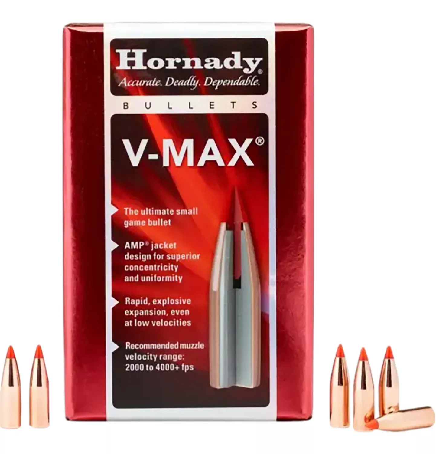 Hornady 22004 V-Max 20 Cal .204 32 gr V Max 100 Per Box/ 40 Case