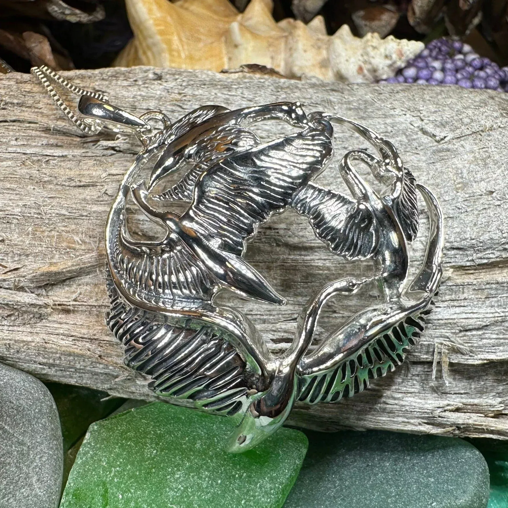 Ireland’s Children of Lir Swan Necklace in Sterling Silver