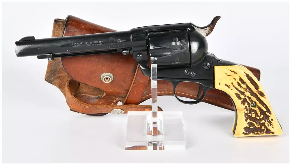 A J.P. Sauer & Sohn 'Western Marshal' .22 Caliber Revolver with Leather Holster