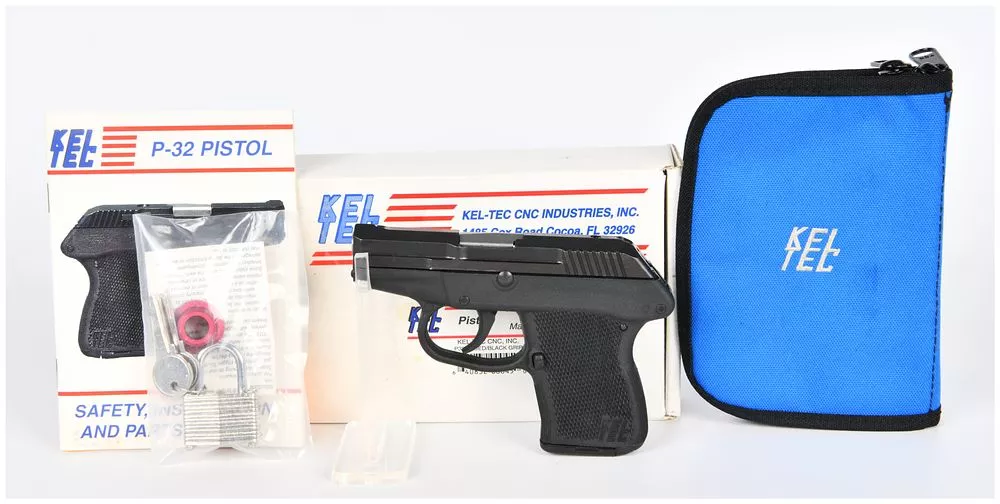 A Kel-Tec P-32 Semi-Automatic Pistol, .32 Auto Caliber, Complete with Original Packaging and Accessories