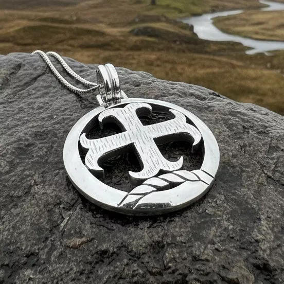 Knight's Templar Celtic Cross Necklace in Sterling Silver