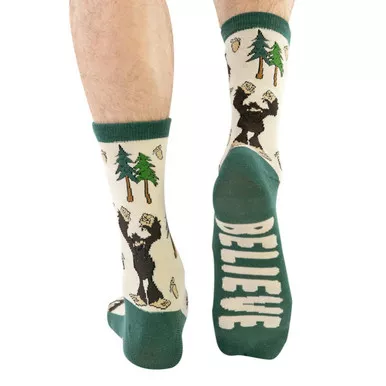 Lazy One Believe Bigfoot XLCrew Sock #SK460