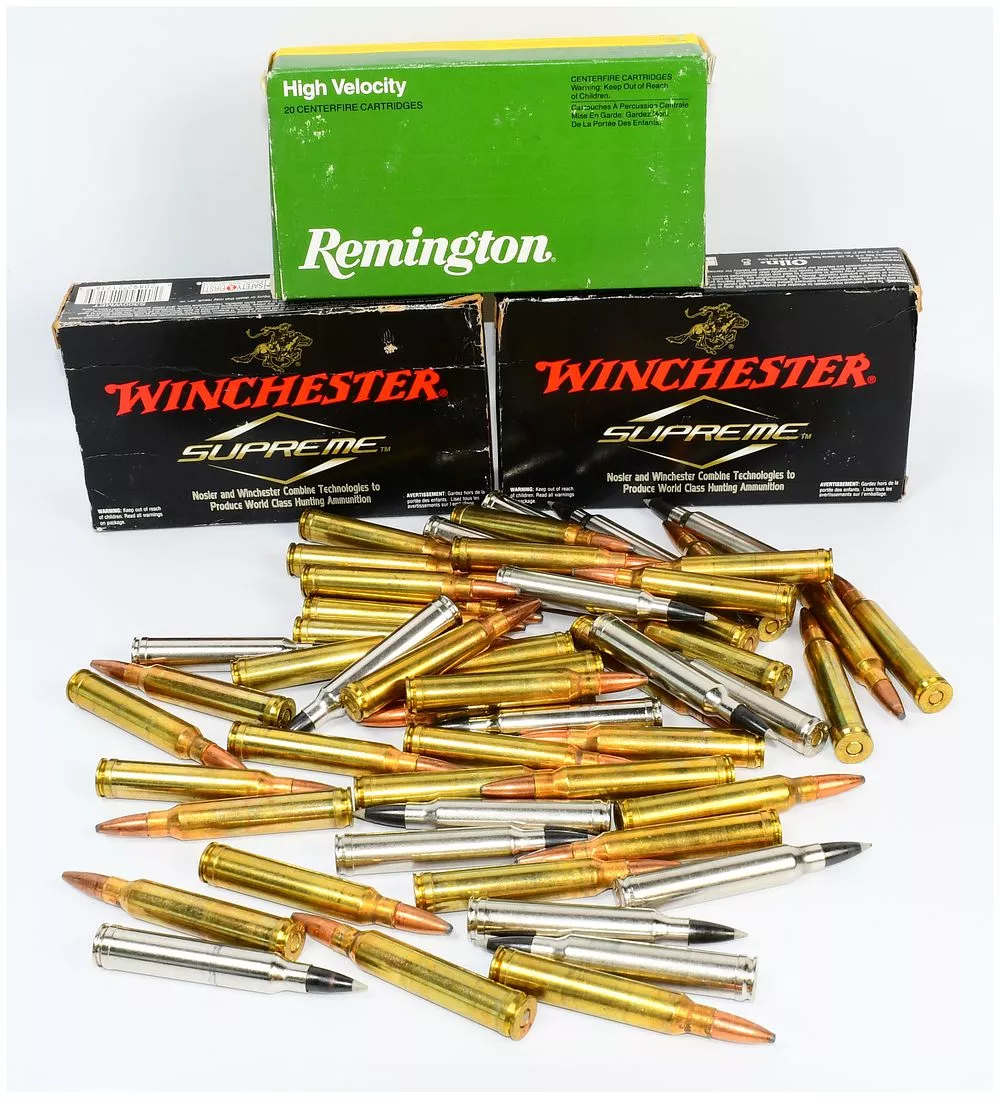A Lot of 103 Rounds and 12 Empty Casings of Winchester and Remington .300 WIN MAG Ammunition