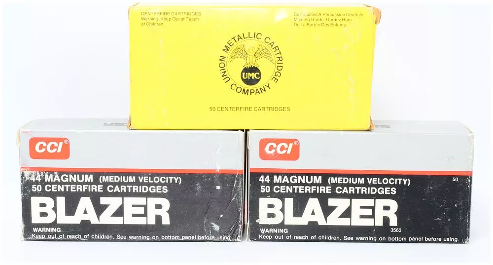 A Lot of 150 Rounds of UMC and CCI Blazer .44 Remington Magnum and .44 Magnum Ammunition