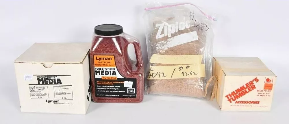 Lot Of Various Type Reloading Tumbler Media