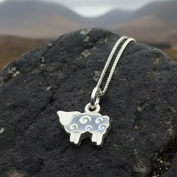 Love Ewe Sheep Necklace - Handmade in Scotland