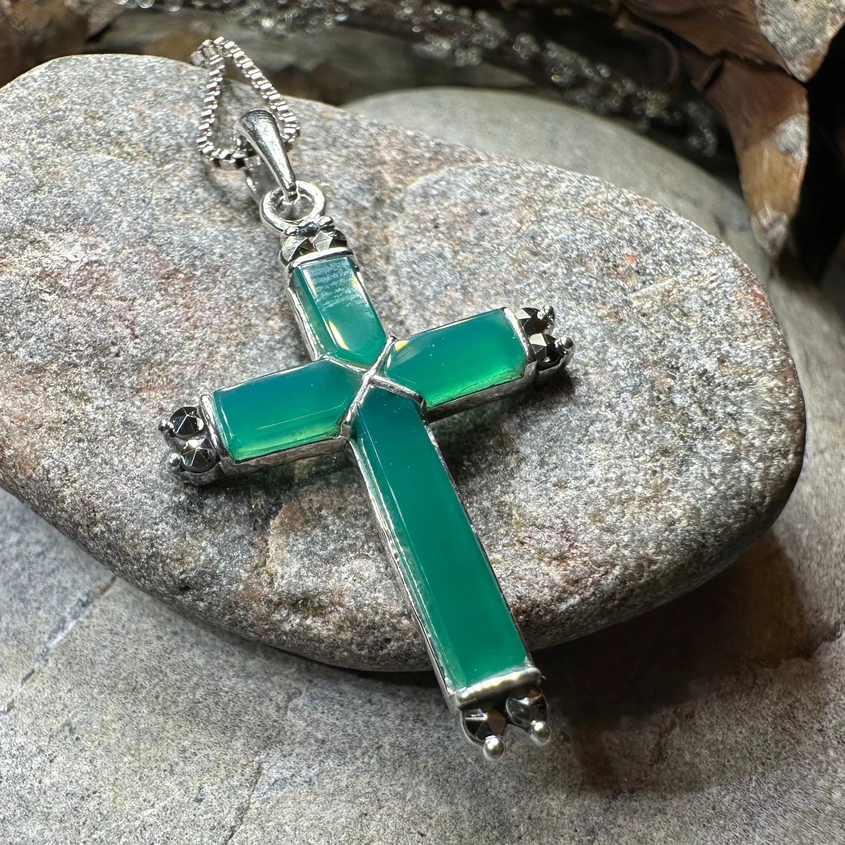Marcasite Celtic Cross Necklace