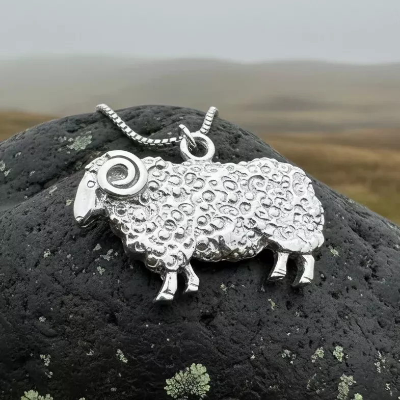 Marigold Sheep Necklace for Women - Handmade in Scotland