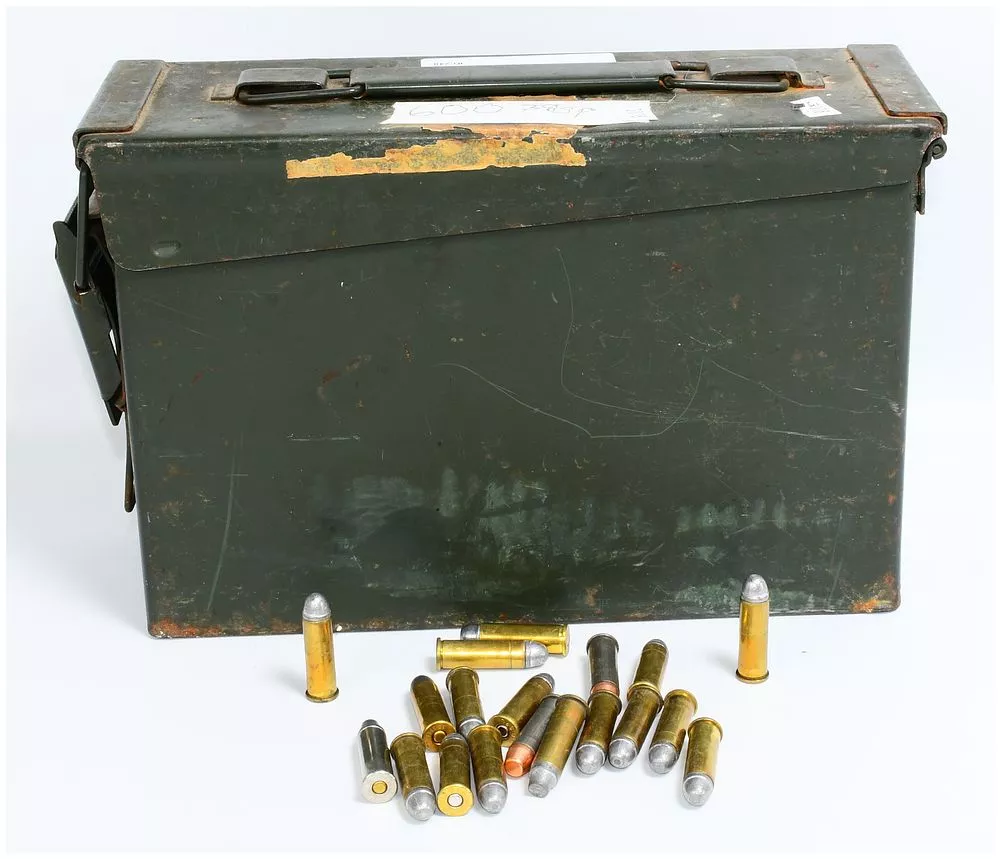 A Military Ammo Can with 600 Rounds of Mixed Head Stamped .38 Special Ammunition