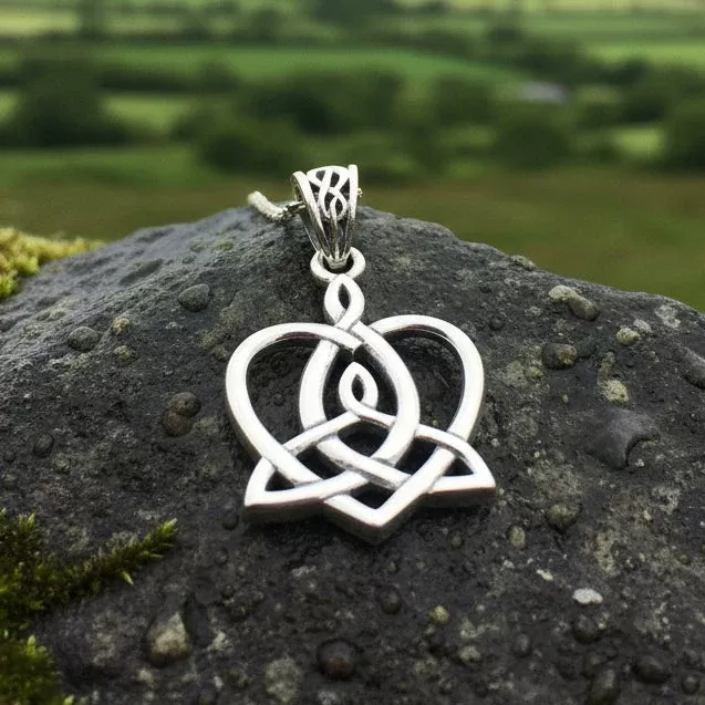 Mother's Knot Celtic Necklace in Sterling Silver