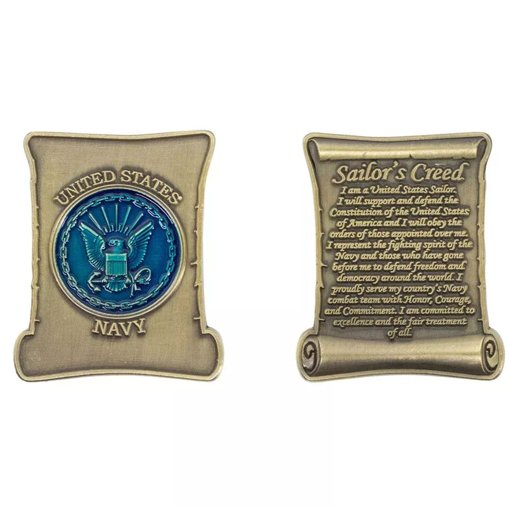 Navy Sailor's Creed Coin
