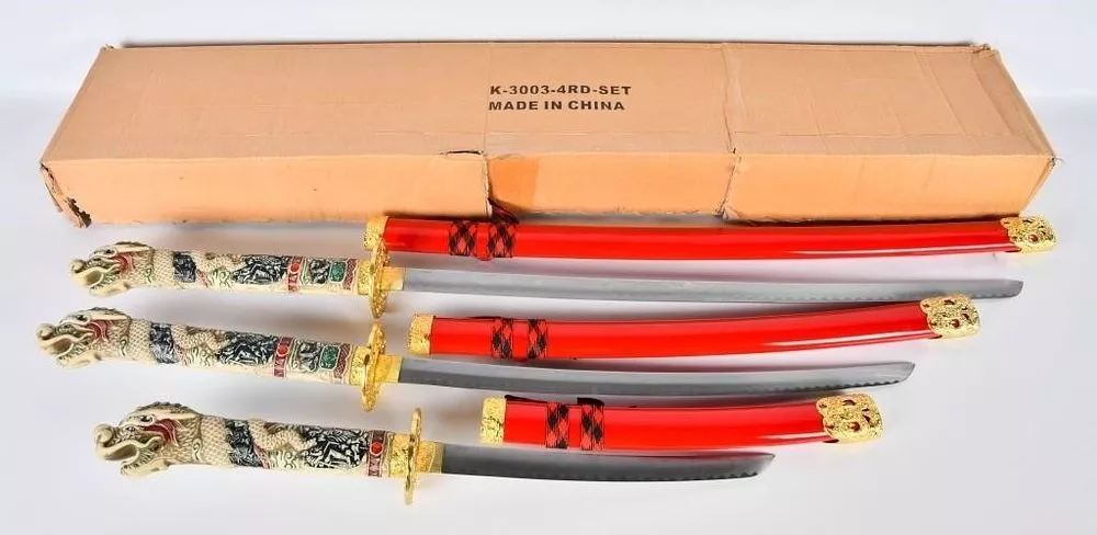 NIB Dragon Design 3 Piece Fantasy Sword Set