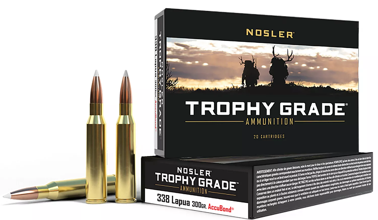Nosler Trophy Grade .338 Lapua Magnum 300gr AccuBond - 20 Rounds