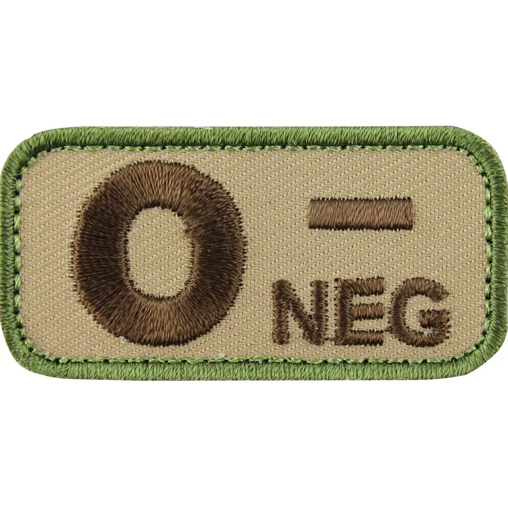 O Negative Blood Type MultiCam (OCP) Patch