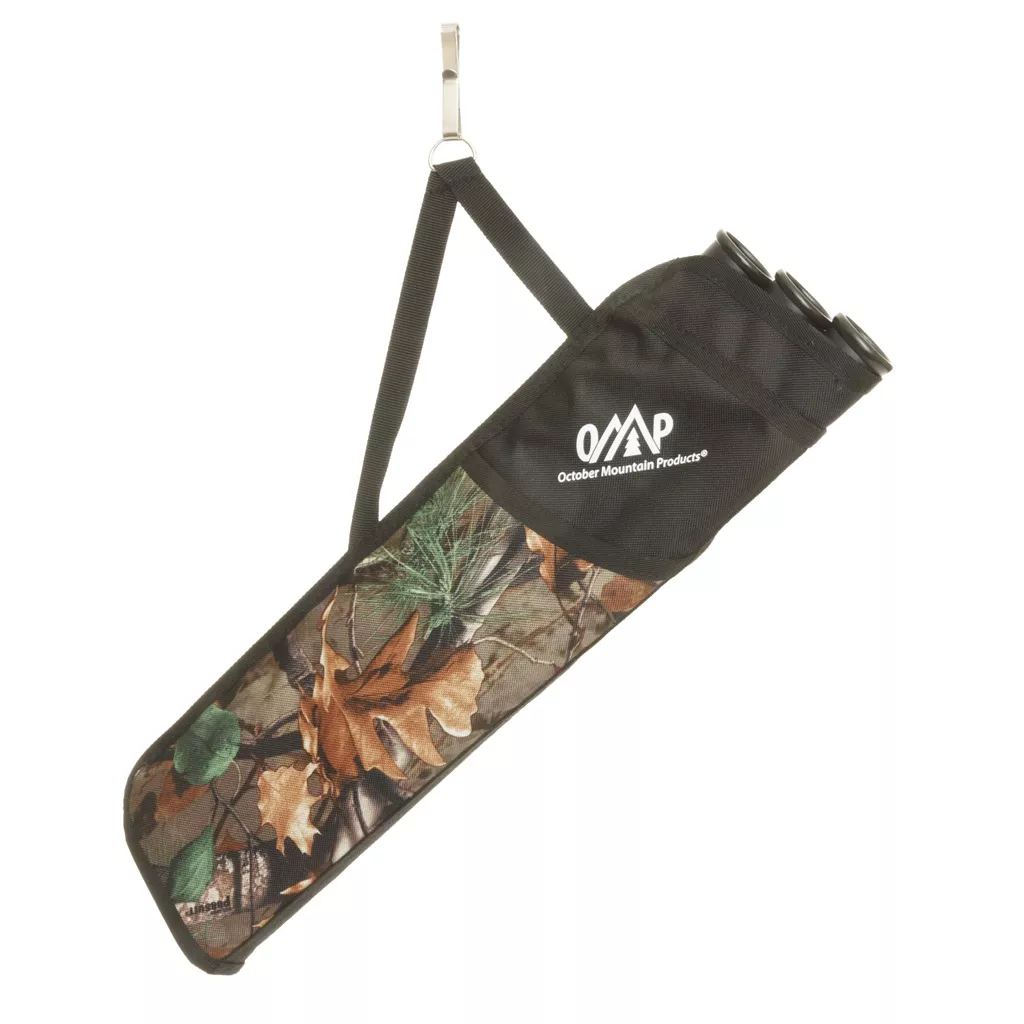 October Mountain Hip Quiver 3-Tube Camo for Archery