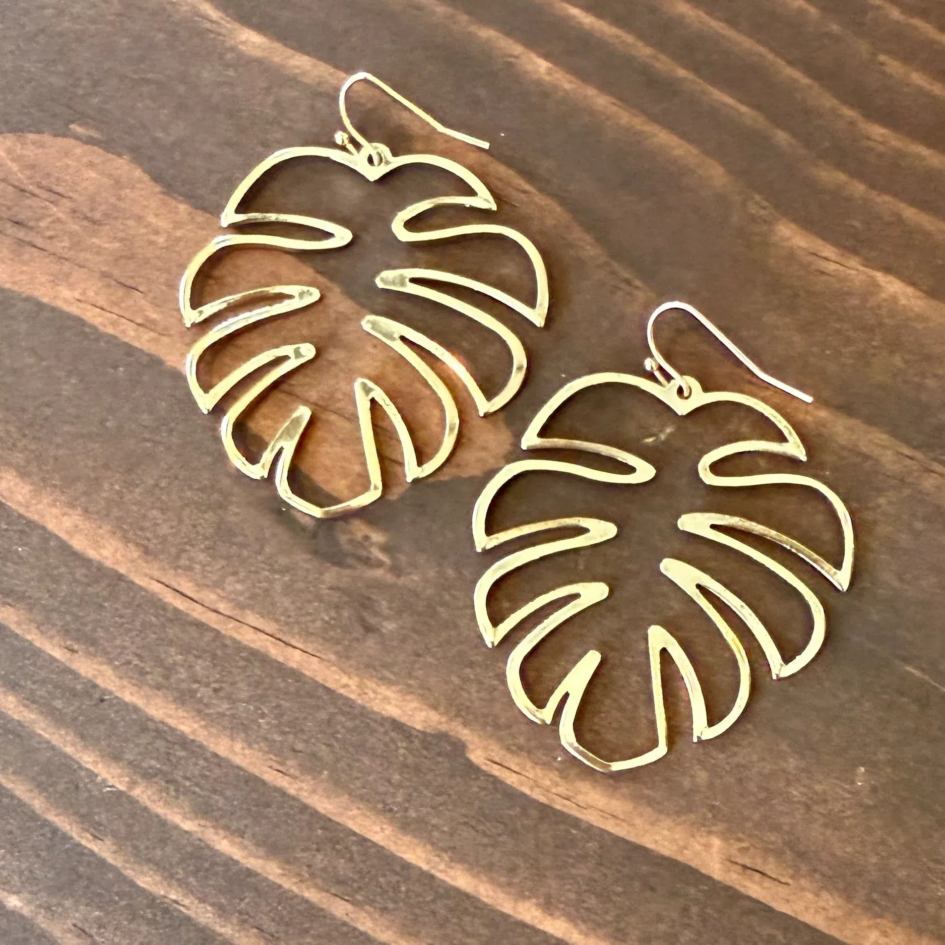 palm leaf earrings