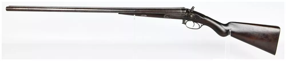 Parker Bros. 10 Gauge Damascus Twist Side-by-Side External Hammer Shotgun, Late 19th Century