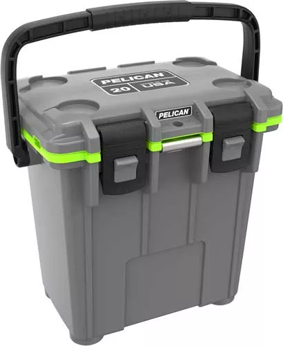 Pelican 20 Quart Elite Cooler - Dark Gray/Green