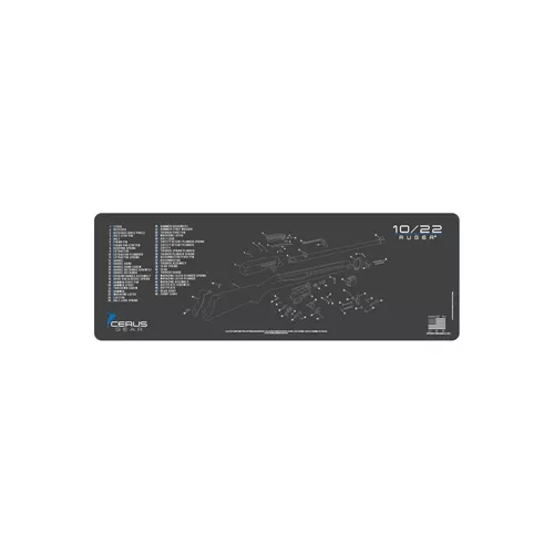 RUGER 10/22 RIFLE MAT - CHARCOAL GRAY/CERUS BLUE, 12