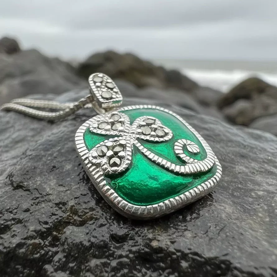 Shannyn Shamrock Enamel Necklace