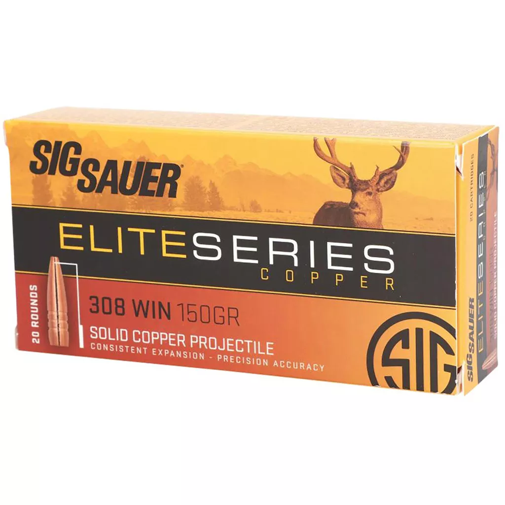 Sig Sauer Elite Hunting Rifle Ammo .308 Win 150 gr HT - 20 rd