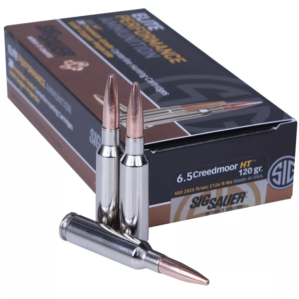 Sig Sauer Elite Hunting Rifle Ammo 6.5 Creedmoor 120 gr.