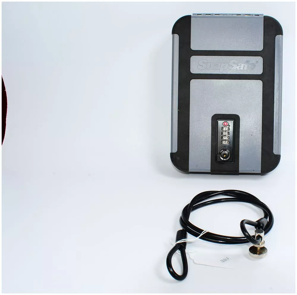 SnapSafe TrekLite Lock Box 75241, TSA Combination Lock, Black/Gray