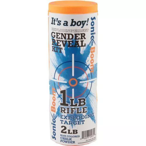 Sonic Boom Exploding Rifle Target - Gender Reveal Kit - Boy