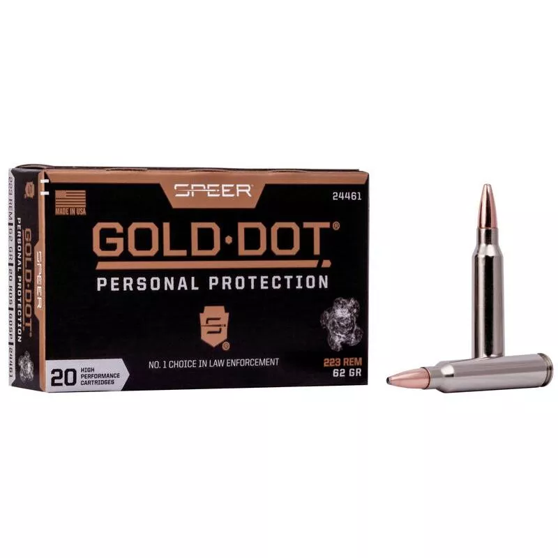 Speer Gold Dot .223 Rem 62gr Soft Point Rifle Ammunition