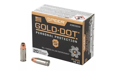 Speer Gold Dot .25 ACP 35Gr Hollow Point Ammunition