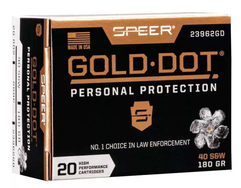 Speer Gold Dot .40 S&W 180 gr HP Handgun Ammunition