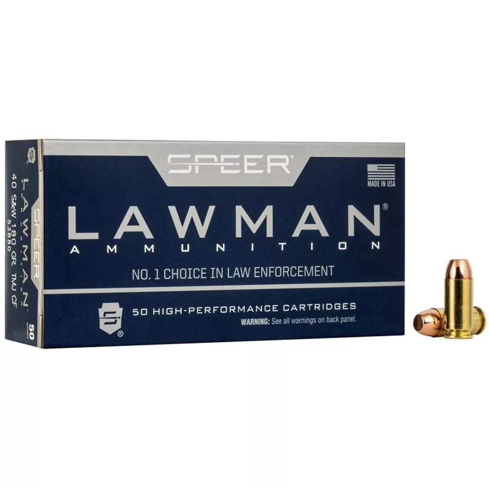 Speer Lawman Cleanfire .40 S&W Handgun Ammunition 180gr