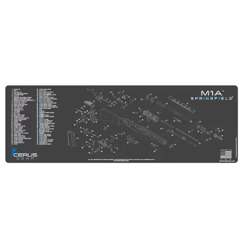 SPRINGFIELD M1A SCHEMATIC RIFLE PROMAT - CHARCOAL GRAY/CERUS BLUE