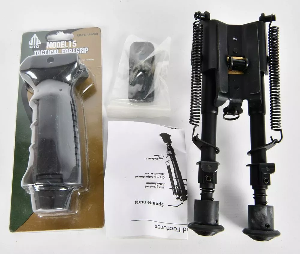 Tactical Bipod & UTG Model 15 Tactical Foregrip