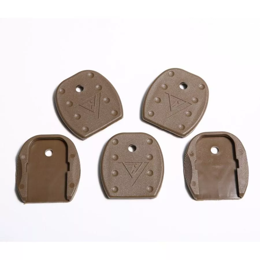 TangoDown Vickers Tactical Magazine Floor Plates for Glock - 5 Pack Tan