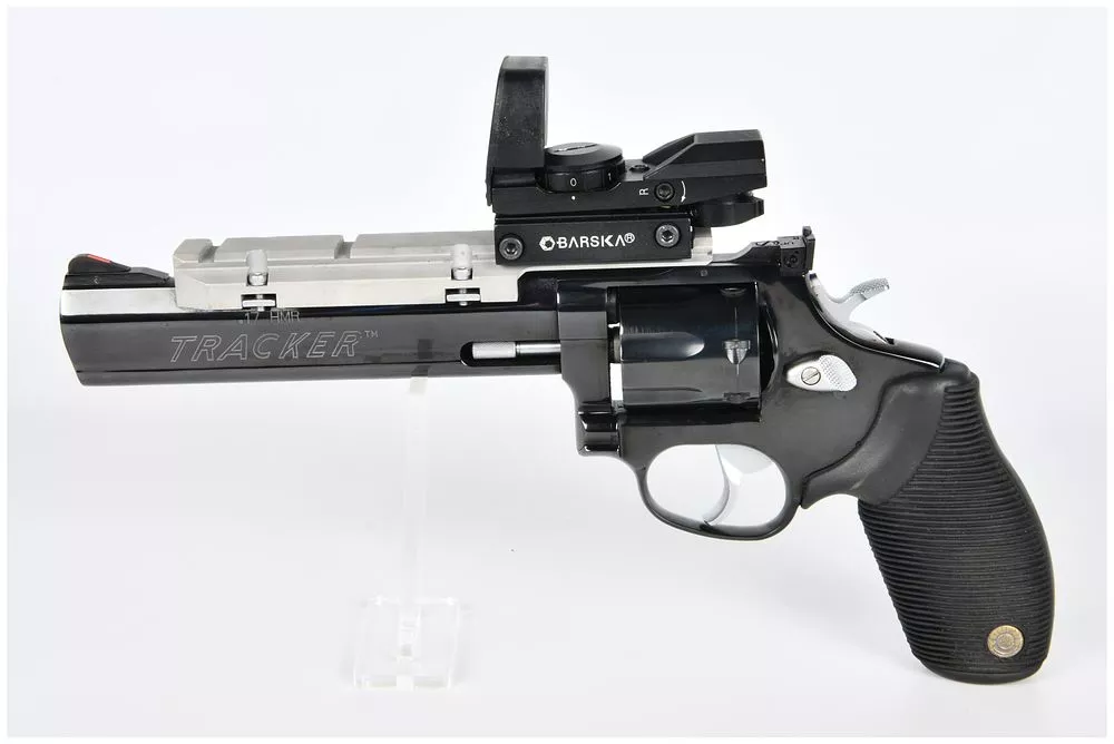 Taurus Tracker .17 HMR Revolver with Barska Red Dot Optic, Serial Number WE123G71