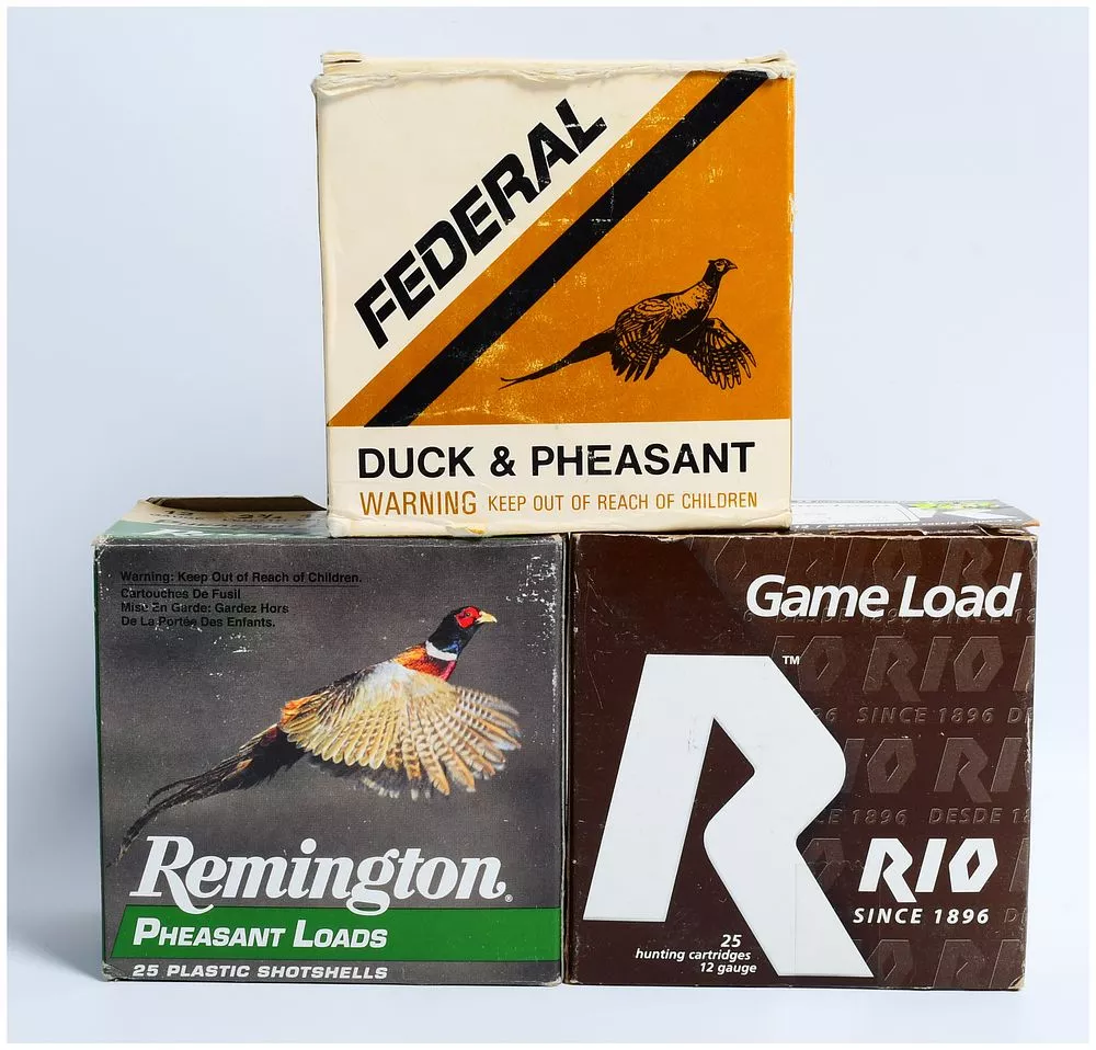 Three Boxes of 12 Gauge Shotgun Ammunition: Federal, Remington, and RIO, 75 Rounds Total