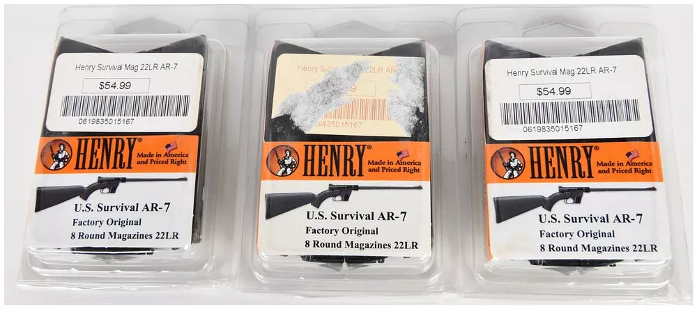 Three New Henry U.S. Survival AR-7 Rifle 8-Round .22LR Magazine 2-Packs