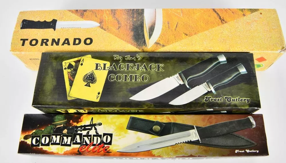 Tornado, Commando, Big Jim's Blackjack in box