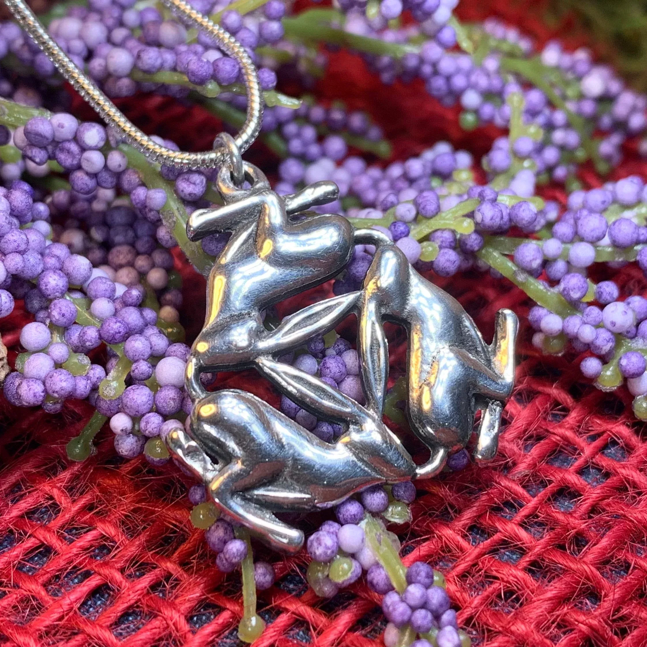 Triple Hare Necklace