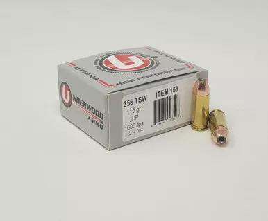 Underwood 356 TSW Ammunition UW158 115 Grain Jacketed Hollow Point 20 Rounds