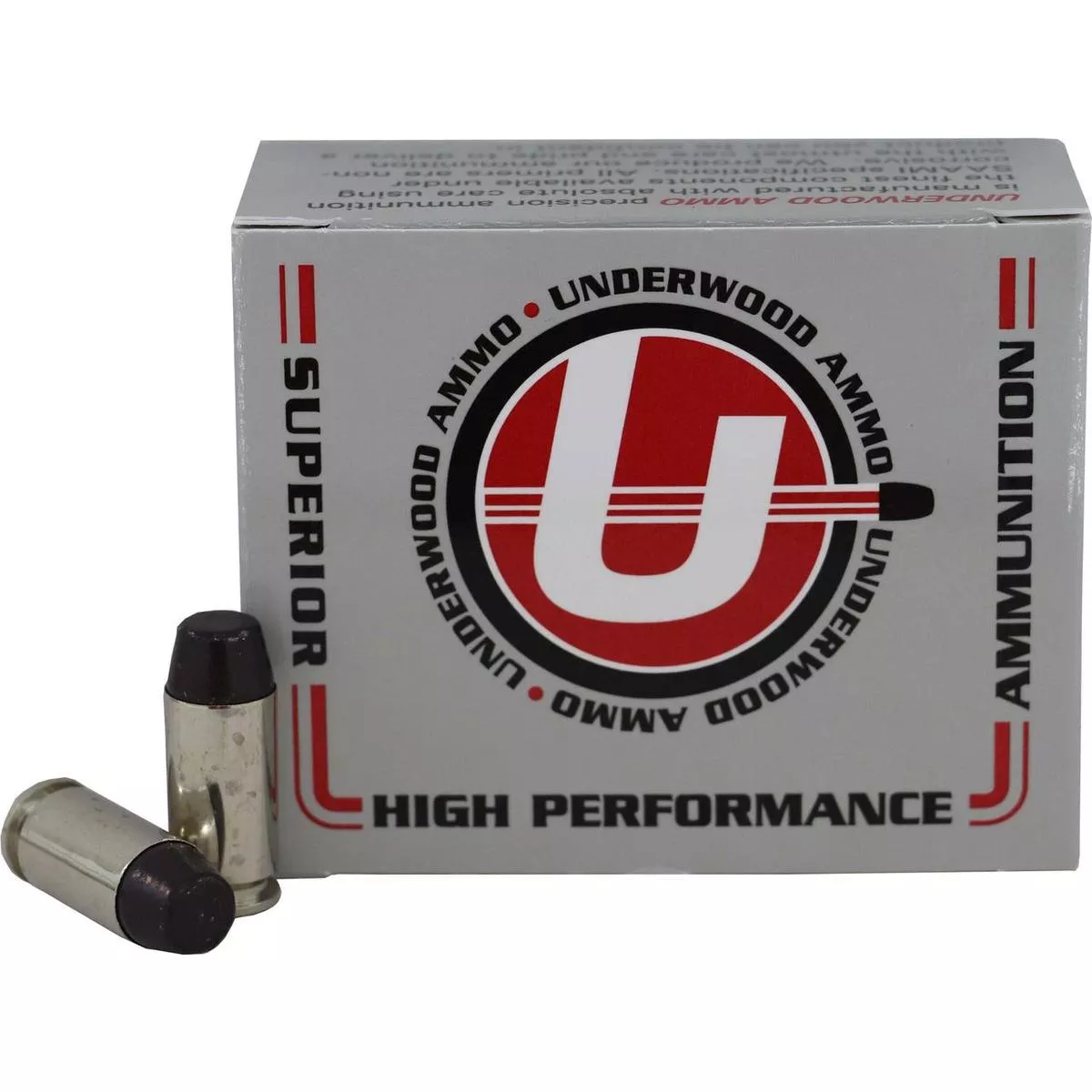 Underwood Ammo .40 S&W Hard Cast Flat Nose Handgun Ammo