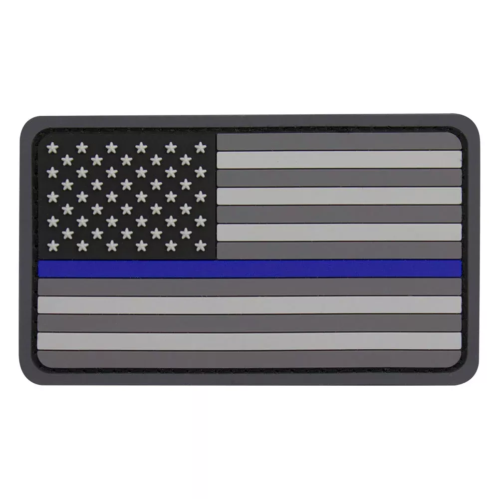 US Flag Blue Line PVC Patch