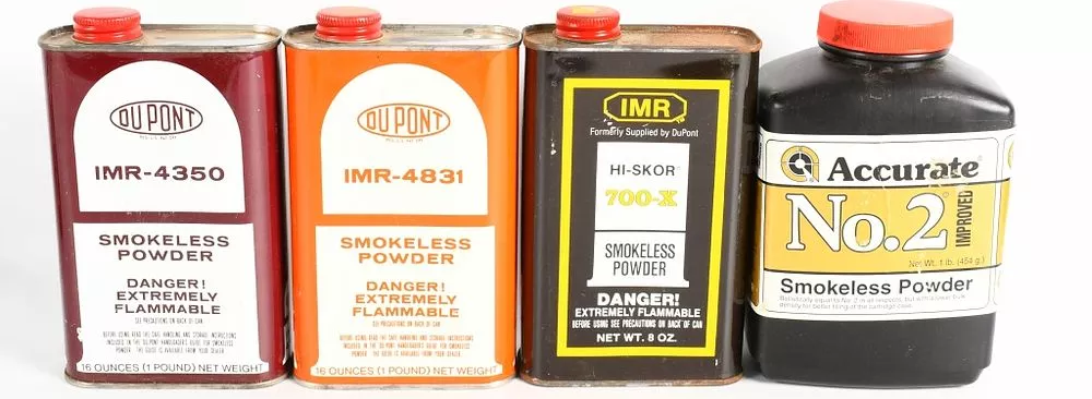 Various Smokeless powder as listed;