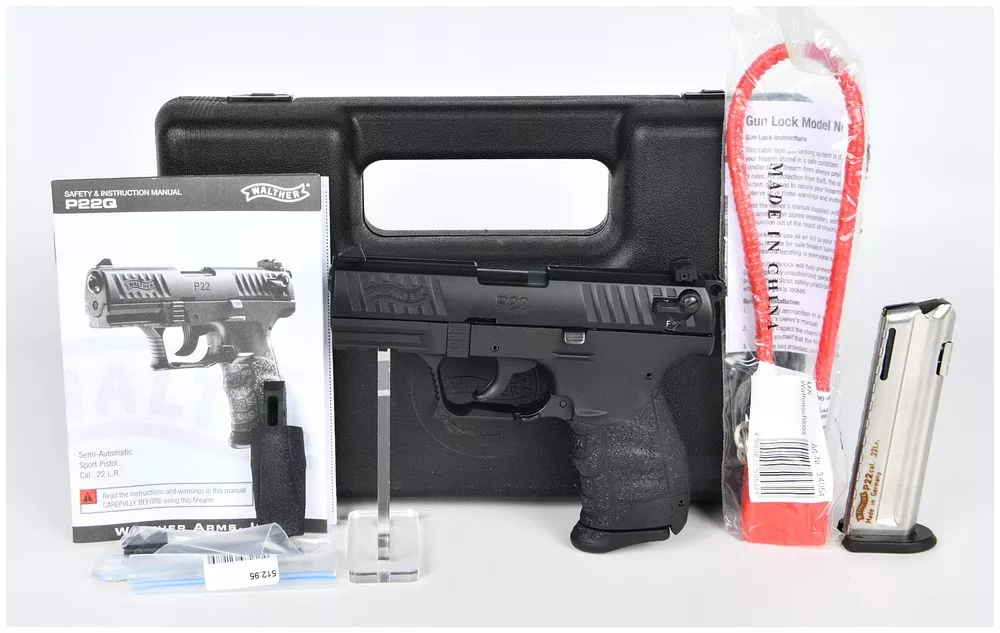 Walther P22Q .22 LR Semi-Automatic Pistol with Case and Accessories