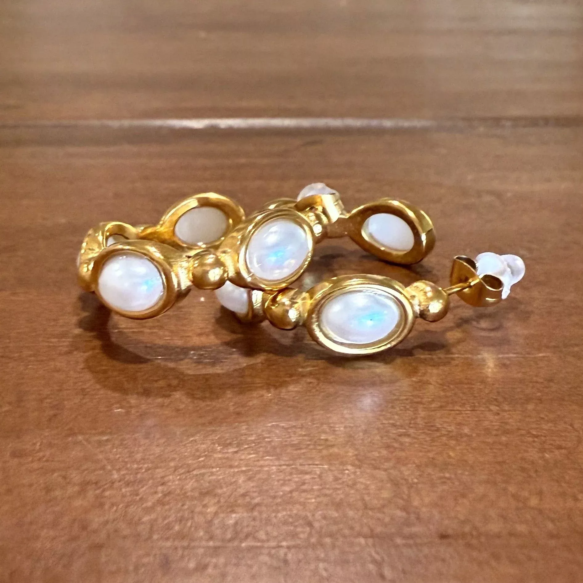 waterproof pearl hoops